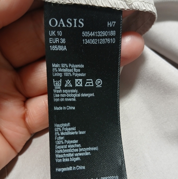 Oasis Metallic‎ Lace Chemise - Picture 7 of 10